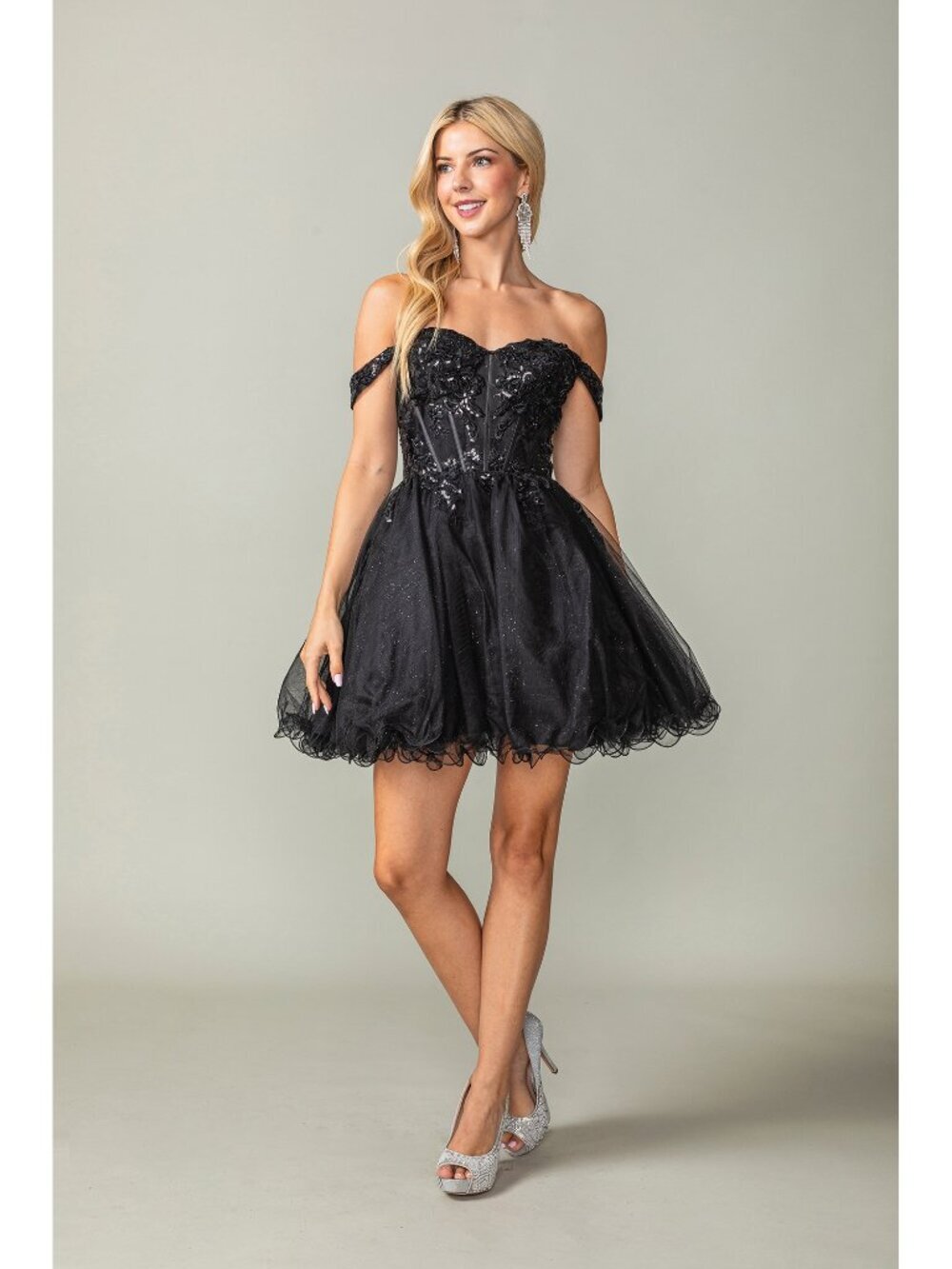 NEW BLACK Evening Gown Floor Length Formal Elegant Stunning 3383